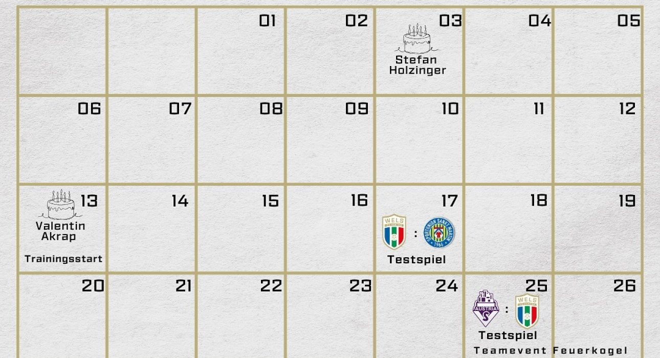 Vorbereitungsplan FC Hertha Wels