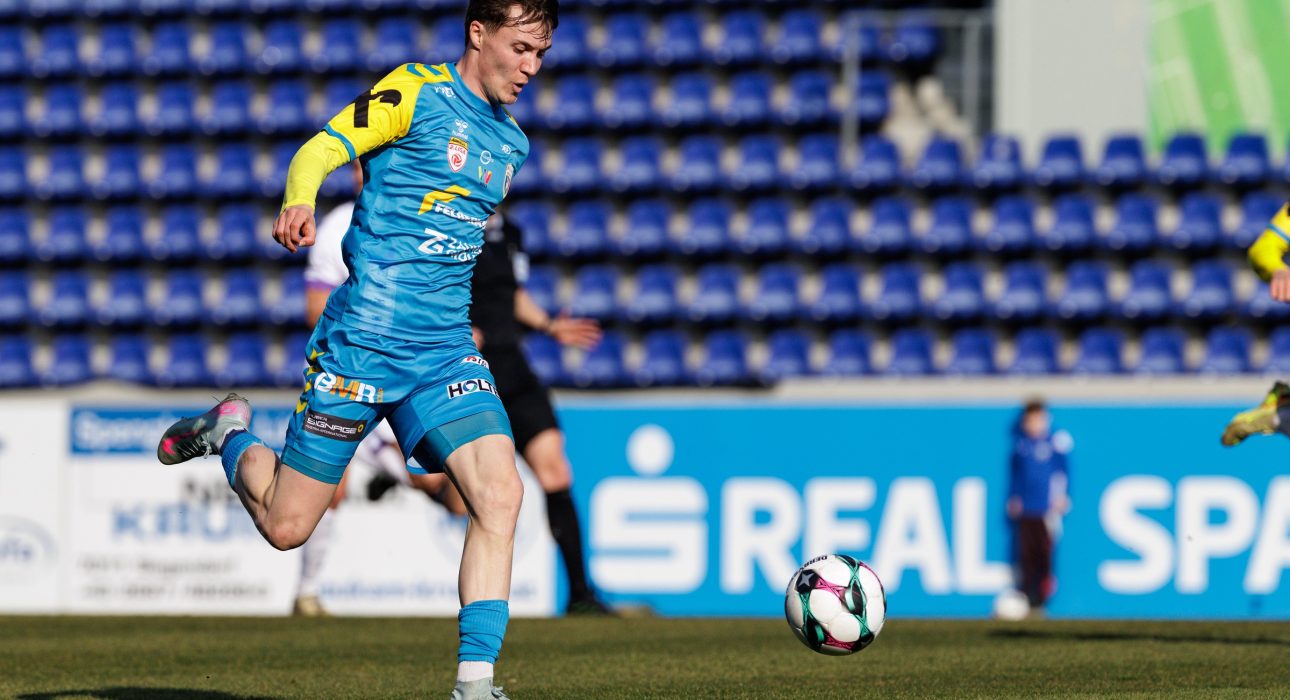 WIENER NEUSTADT,AUSTRIA,07.MAR.26 - SOCCER - ADMIRAL 2. Liga, Young Violets Austria Wien vs FC Hertha Wels. Image shows Sebastian Malinowski (Wels). Photo: GEPA pictures/ Armin Rauthner